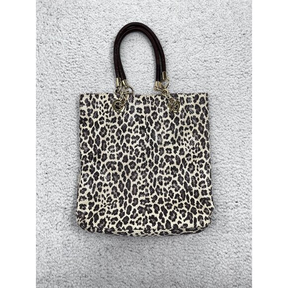 Women's Cynthia Rowley Shiny Leopard Print Large Tote Bag - Picture 11 of 13